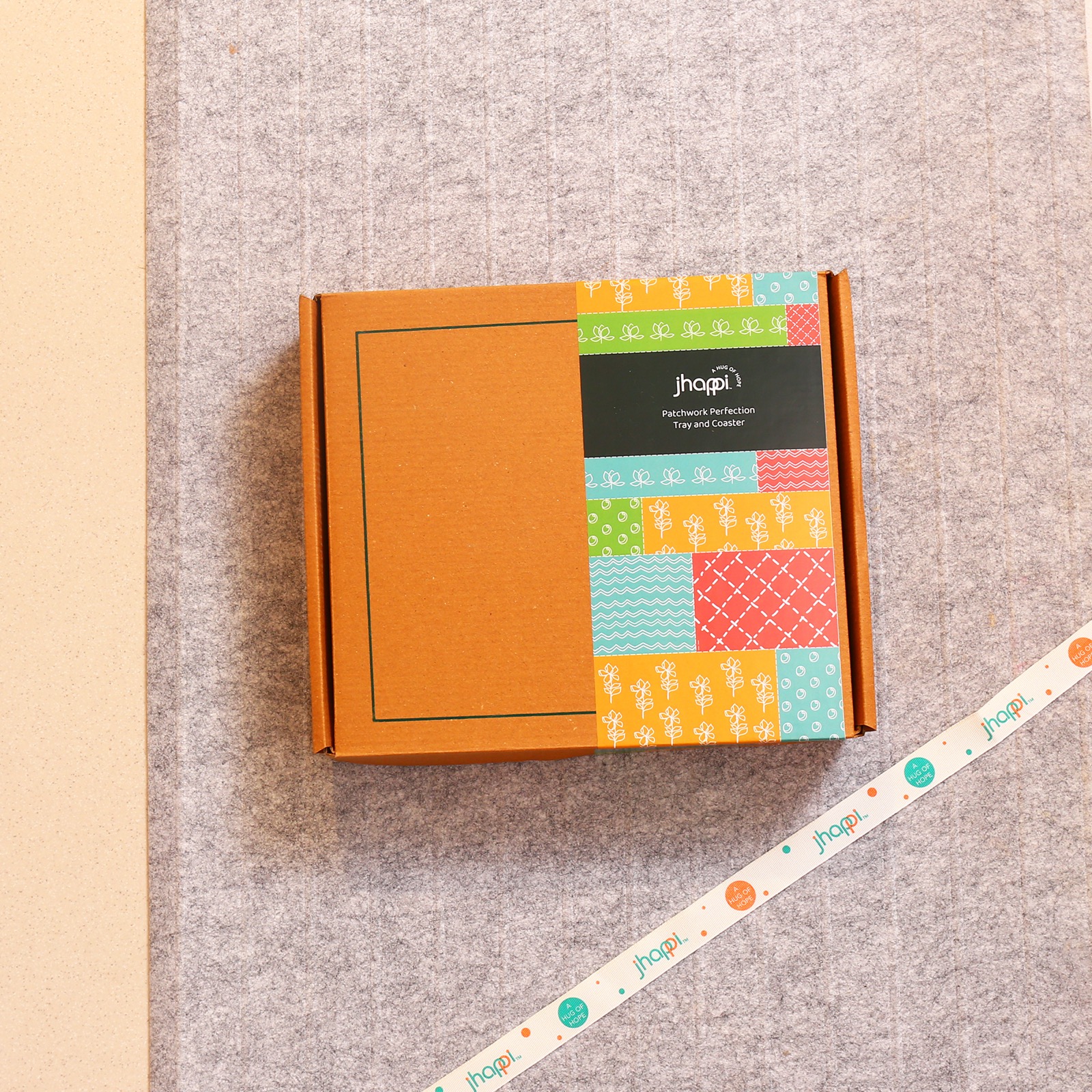 Patchwork tray and coasters