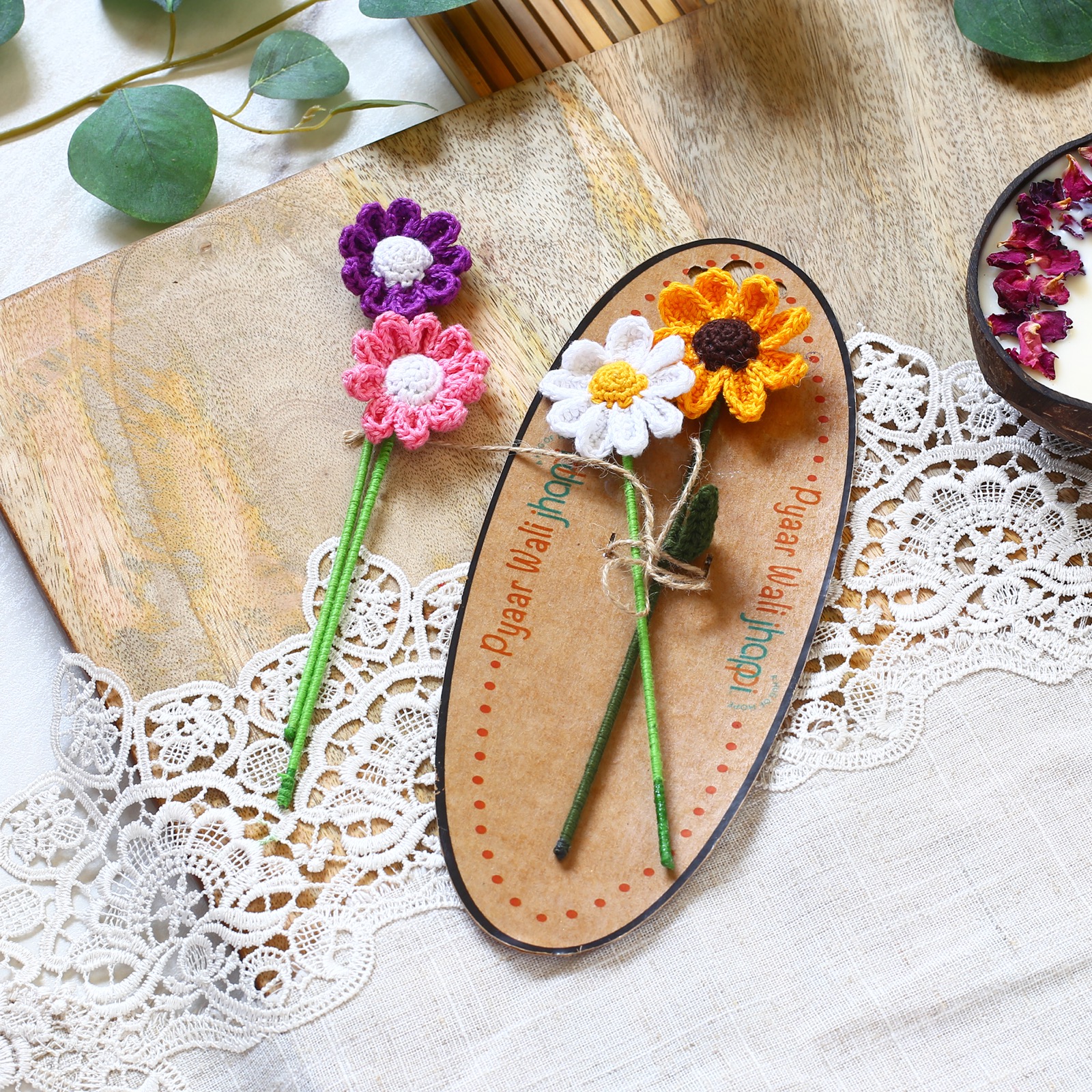 Floral diya pairing